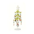 Ls Arts Inc LS Arts XM-1059 Tree with 12 Enamel Holiday Wine Charms; Green - 8 in. XM-1059